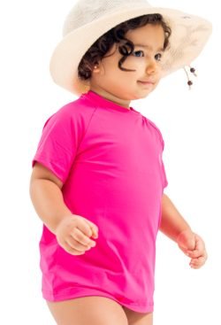 Camisa Infantil UV Feminina Raglã