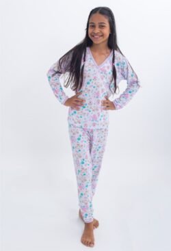 Pijama Infantil Manga Longa Feminino