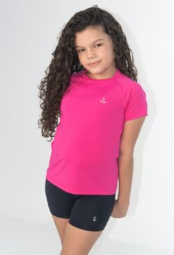 Camisa Infantil UV Feminina Raglã