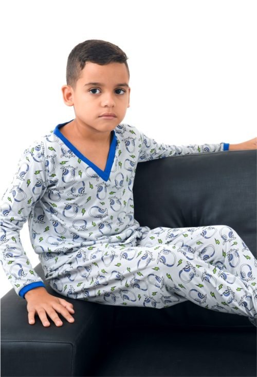 Pijama Infantil Manga Longa Masculino - Image 3