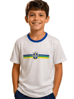 Camisa Gola Careca de Poliamida Infantil